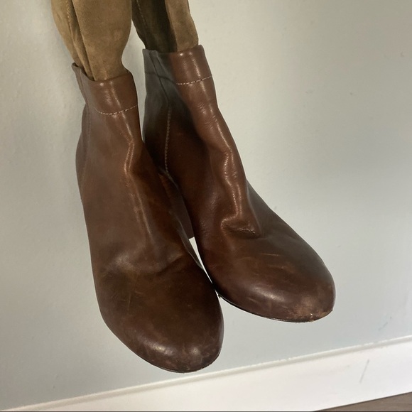 Vince Suede Pull On Heeled Boots - Picture 3 of 13